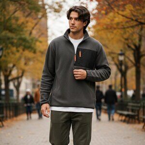 Timberland Men’s green 1/4 Zip Pullover Jacket Size XXL